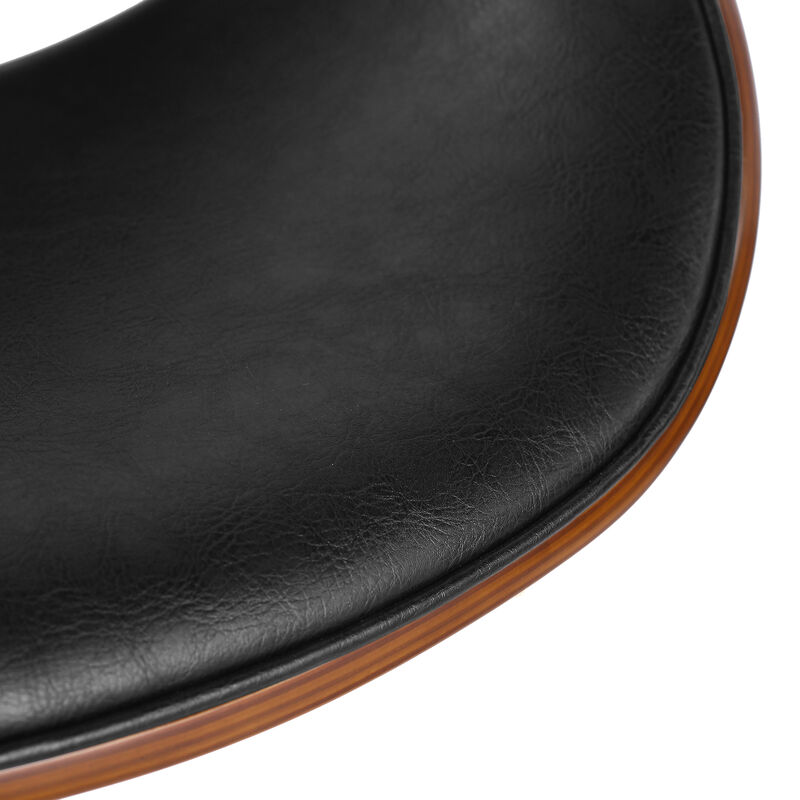 Merax Mid-Century Modern Upholstered Swivel Barstool