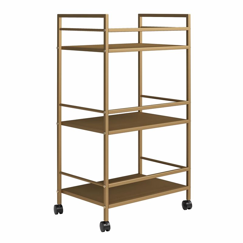 Helix 3 Shelf Metal Rolling Utility Cart