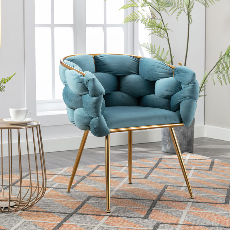 Luxury Modern Simple Leisure Velvet Single Sofa Chair Bedroom Lazy Person Household Dresser