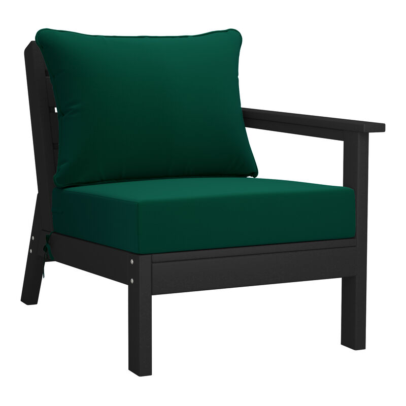 WestinTrends Outdoor Patio HDPE Sectional Sofa with Patio Cushions