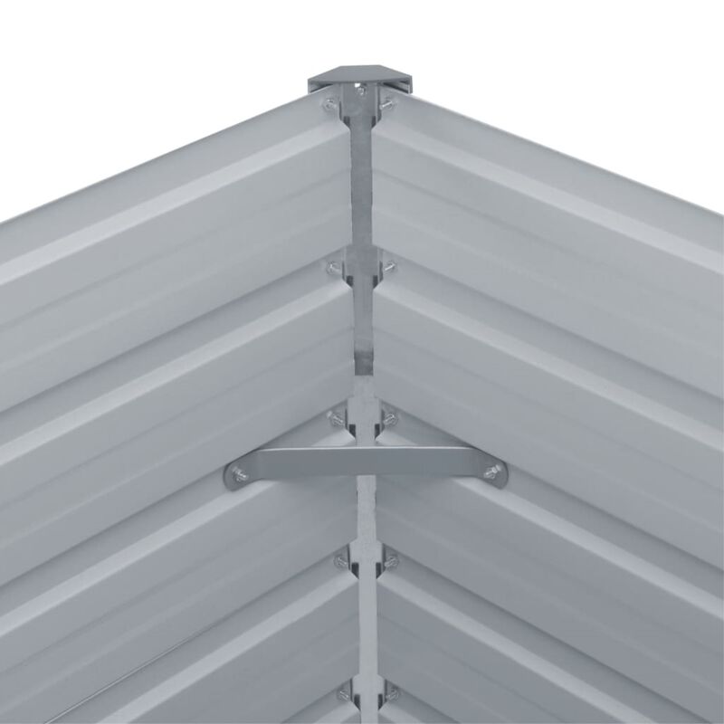vidaXL Raised Garden Bed 63"x31.5"x17.7" Galvanized Steel Anthracite