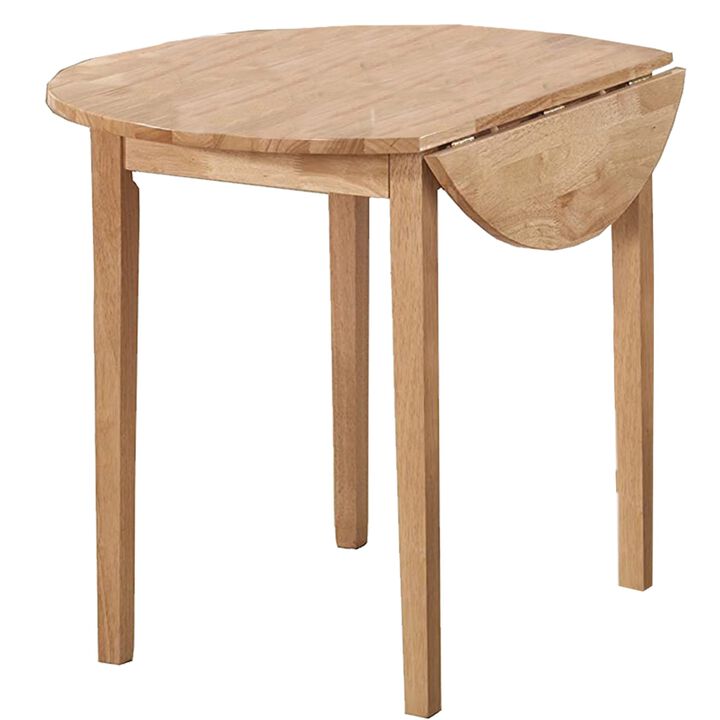 Sophisticated 3 Piece Wooden Table And Chair Set, Brown - Benzara