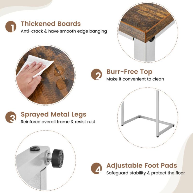 Hivvago 3 Pieces Multifunctional Coffee End Table Set