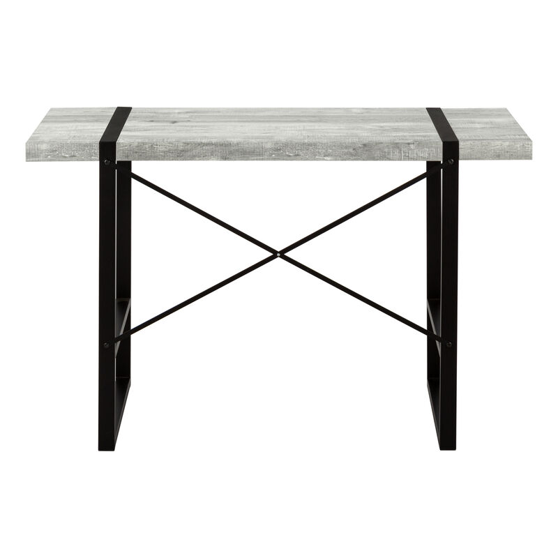 Monarch Specialties I 7316 Computer Desk, Home Office, Laptop, 48"L, Work, Metal, Laminate, Grey, Black, Contemporary, Modern