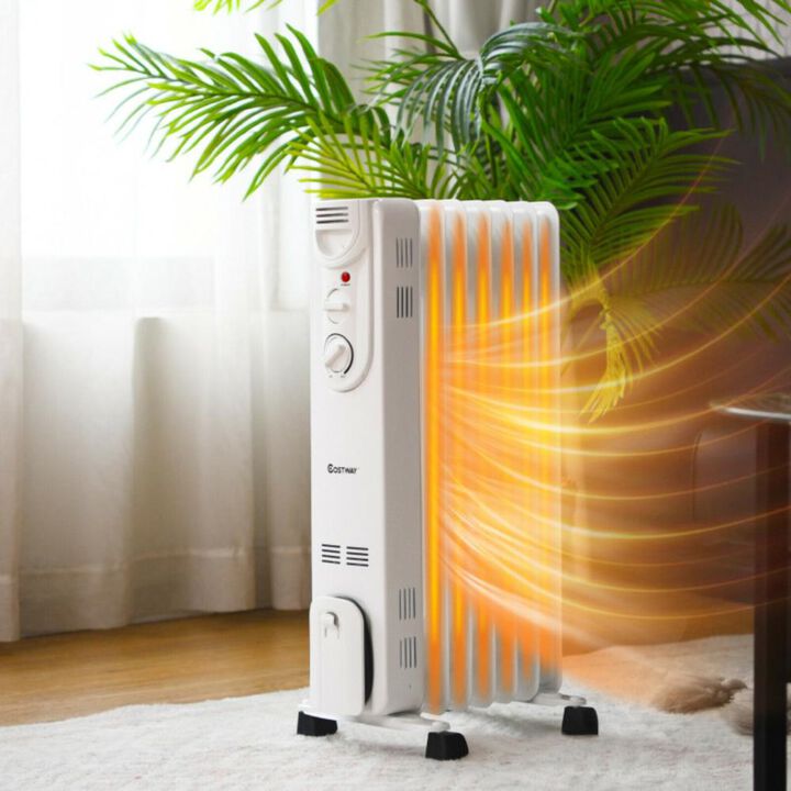 Costway 1500W Electric Space Heater with 3 Heat Settings and Safe Protection