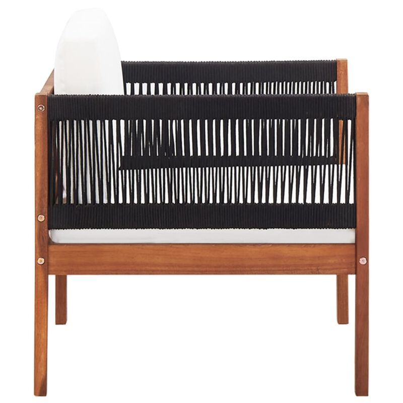 vidaXL Patio Chair with cushion Solid Acacia Wood