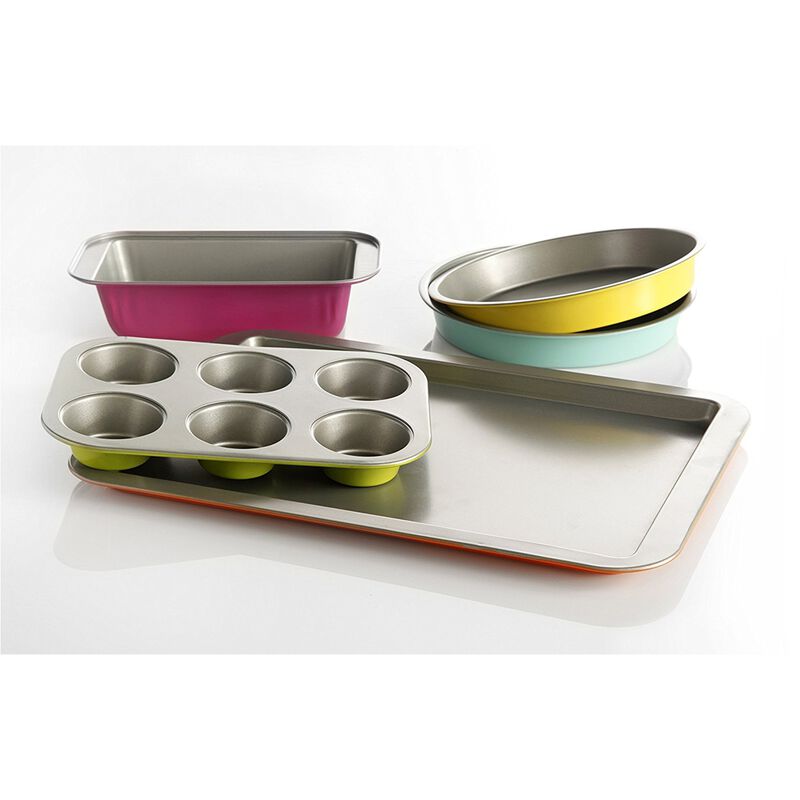 Gibson Home Color Splash Lyneham 5 pc Carbon Steel Bakeware Set