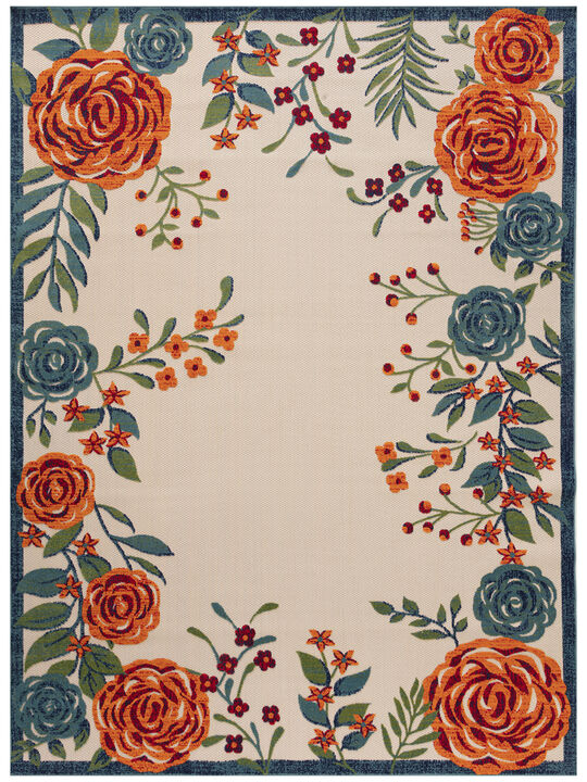 Aloha ALH32 Ivory/Multicolor 3'6" x 5'6" Rug