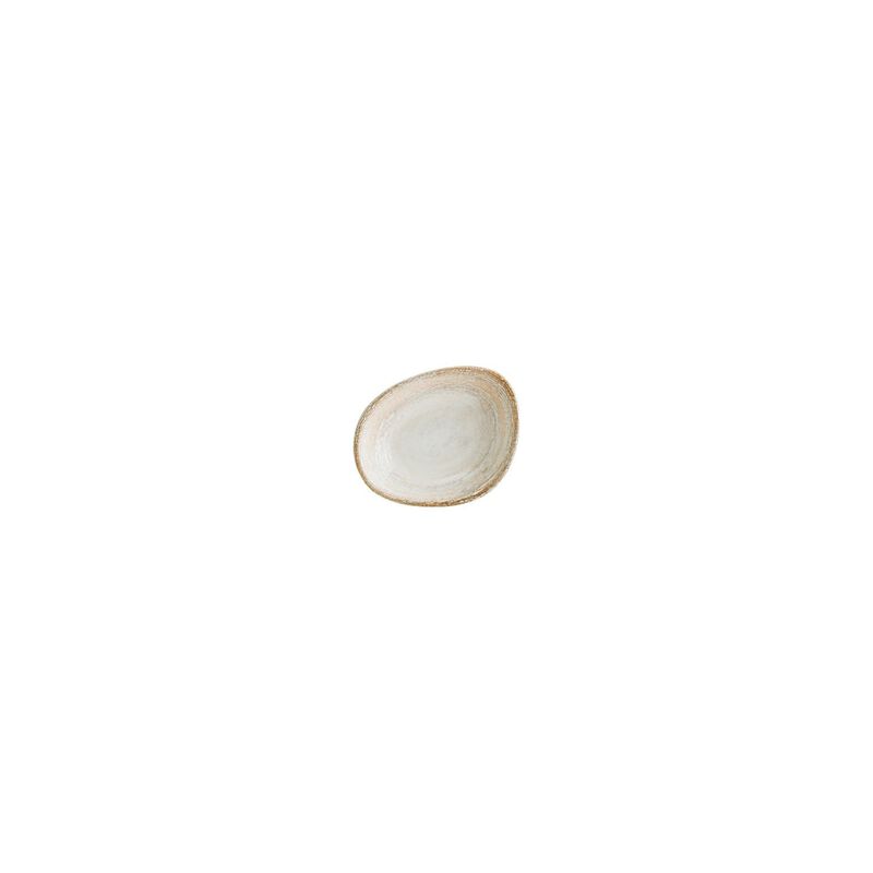 Patera 4" x 3" x h:0.75" 1 oz. Organic Decorated Porcelain Bowl (Set of 4)