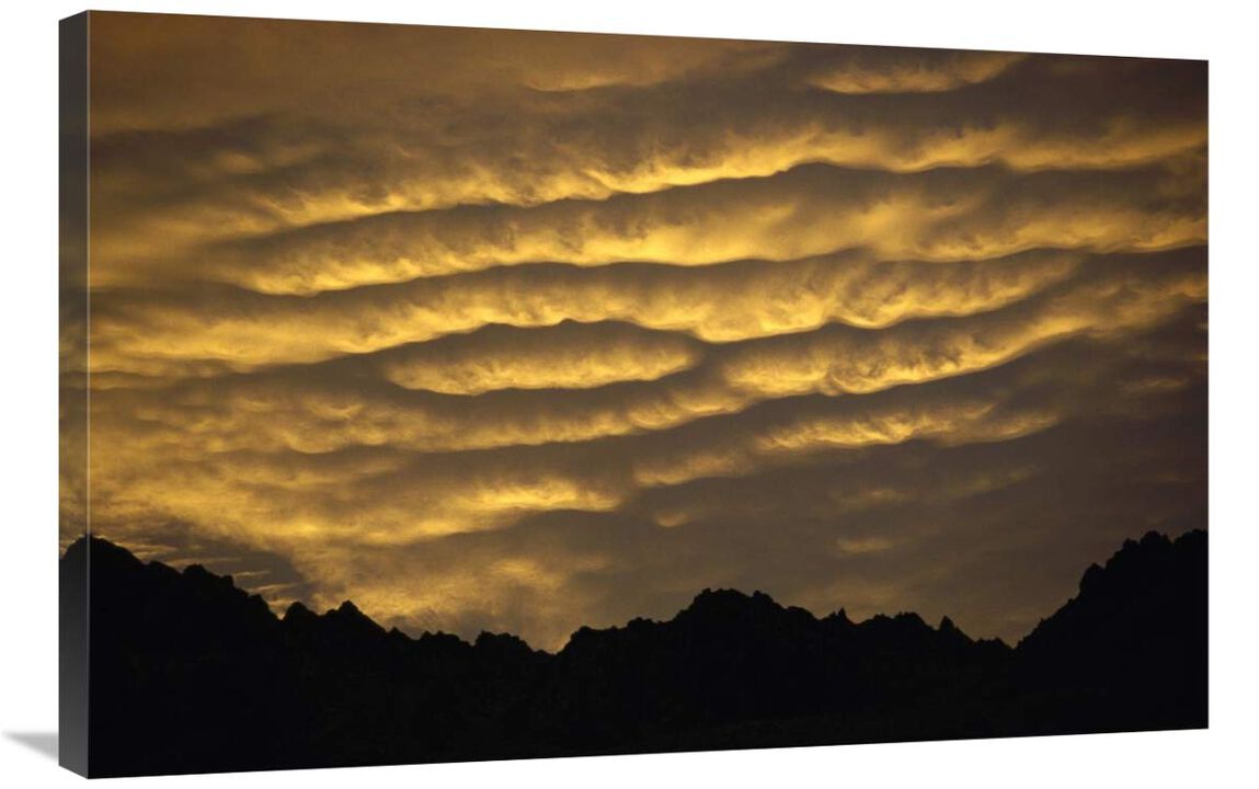 Cumulonimbus clouds at dawn above Norwest Arch, Ben Ohau Range, Southern Alps, New Zealand-Canvas Art-36x24