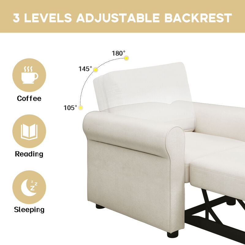 Merax 3-in-1 Sofa Convertible Sleeper Chair Bed