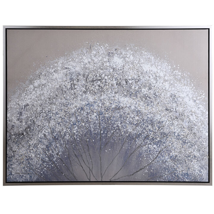 Fall Leaves In Snow Canvas