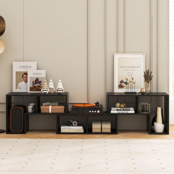 Hivvago 3 Pieces Console TV Stand for TVs up to 65 Inch with Shelves