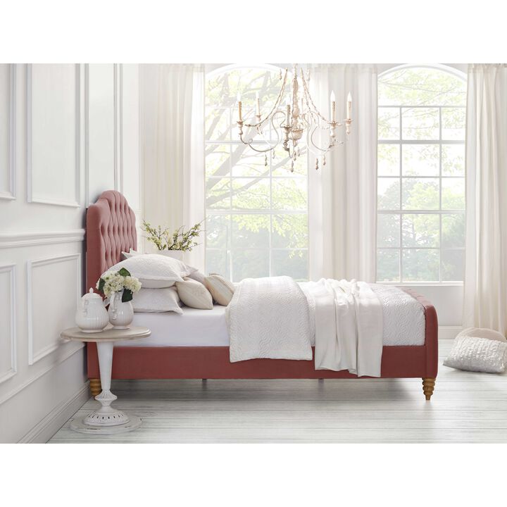 Rustic Manor Katerina Velvet Platform Bed