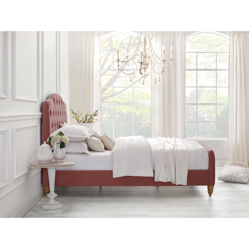 Rustic Manor Katerina Velvet Platform Bed