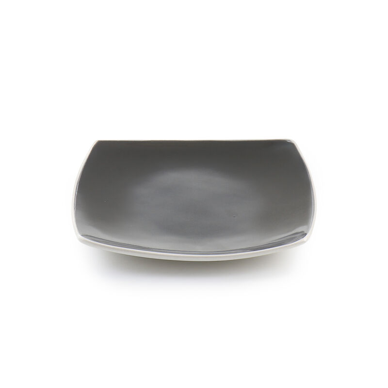 Gibson Elite Soho Lounge 16 Piece Stoneware Dinnerware Set in Grey