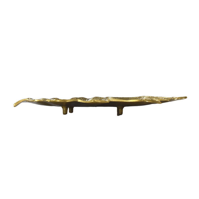Handmade Decorative Gold Color Coated 8.26 x 4.13 x 0.9 Inches Aluminium Tray 053AB BBH Home's
