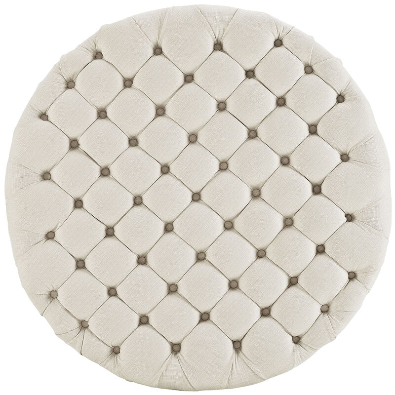 Amour Upholstered Fabric Ottoman Gray EEI-2225-LGR