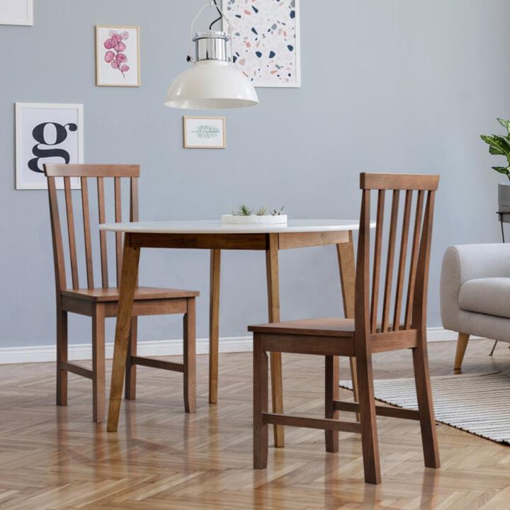 Hivvago Set of 2 Dining Chairs with Solid Wooden Legs