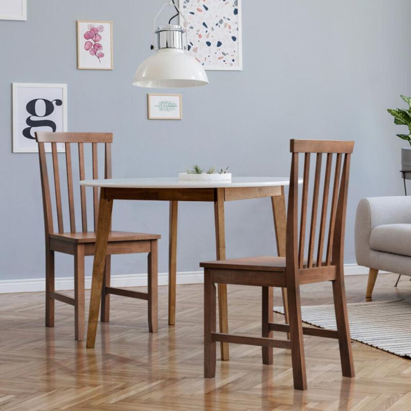 Hivvago Set of 2 Dining Chairs with Solid Wooden Legs