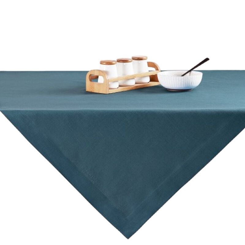 Solino Home 100% Pure Linen Table Throw 52 x 52 Inch | Fete