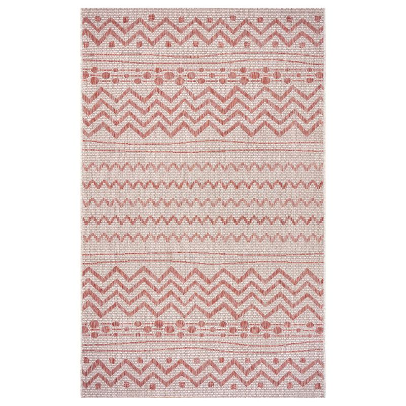 Geometric Rectangular Outdoor Area Throw Rug