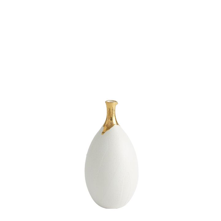 Small Dipped Golden Crackle Vase