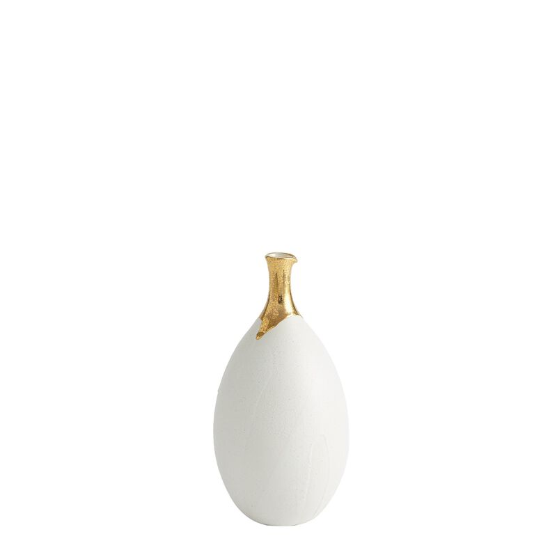 Small Dipped Golden Crackle Vase
