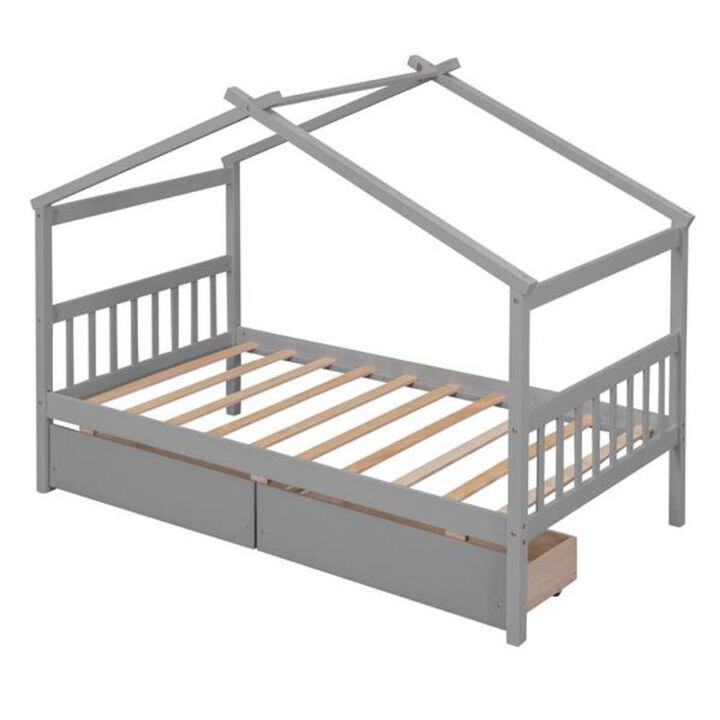 House Bed with Drawers for Cozy Sleep and Smart Storage Solutions