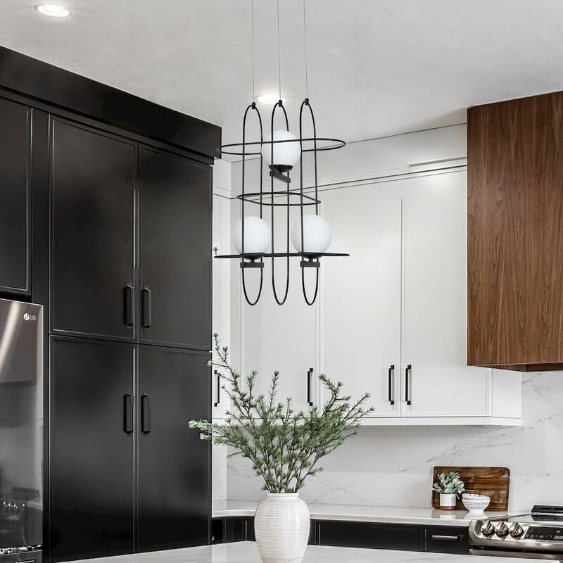 VONN Lighting Integrated LED Height Adjustable Chandelier Wire Frame Pendant Light