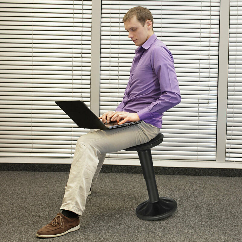 Costway Wobble Chair Height Adjustable Active Learning Stool Sitting Home Office Black