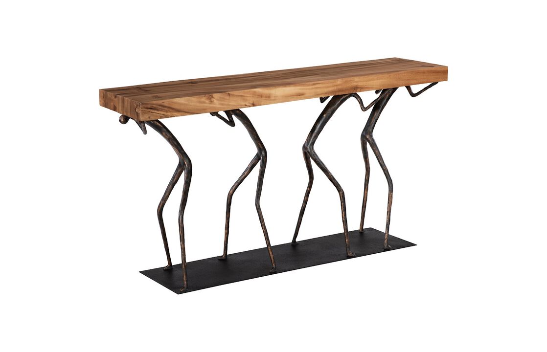 Atlas Console Table on Metal Base