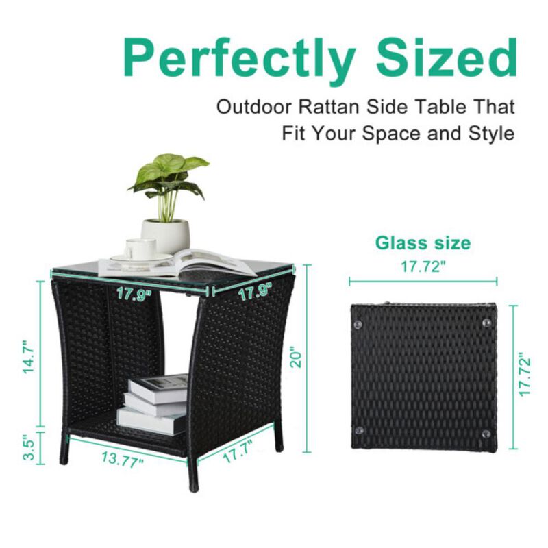 Outdoor Patio Side Table – Weather-Resistant Accent Table for Garden, Deck & Balcony