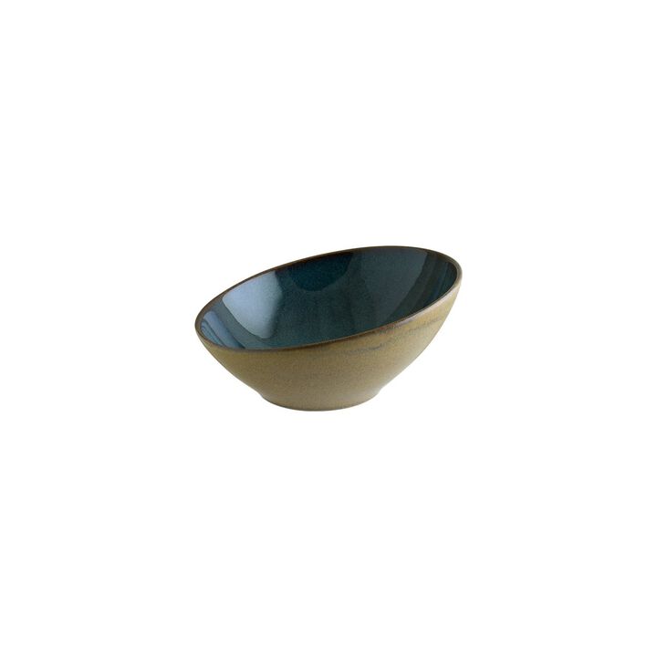 Sphere Ocean dia.8.5" h:4" 29 oz. Round Blue Porcelain Bowl