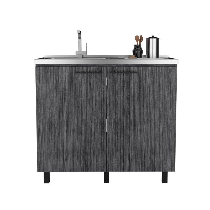 Utility Sink Cabinet Burwood, Kitchen, Smoky Oak