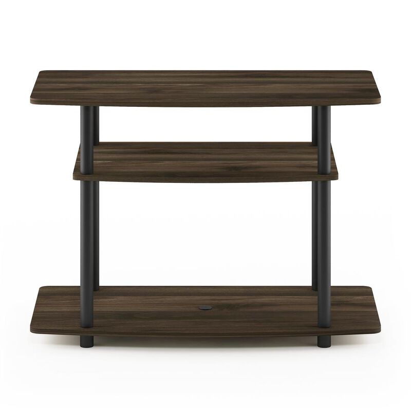 Furinno 13192 Turn-N-Tube No Tools 3-Tier TV Stands, Columbia Walnut/Black