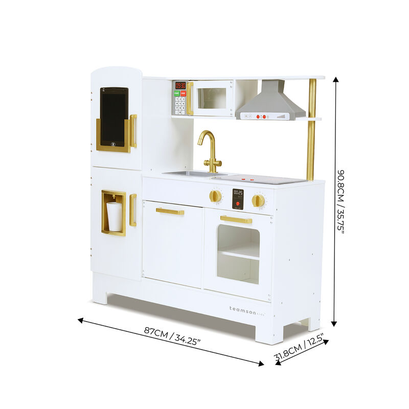Teamson Kids - Little Chef Munich Retro Play Kitchen - White