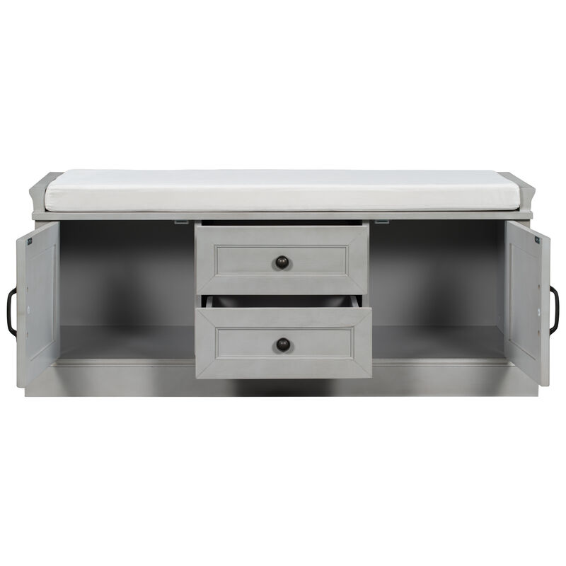 Merax Storage Cabinet  Shoe Bench with Cushion