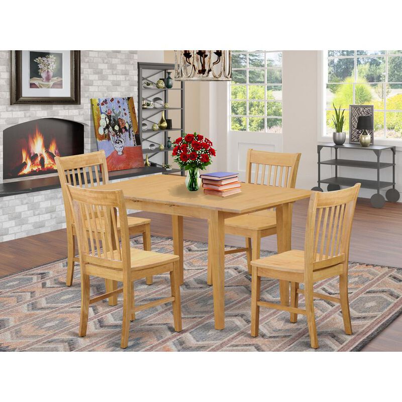 East West Furniture 5  Pc  dinette  set  -  Dining  Tables  for  small  spaces  and  4  Chairs  for  Dining  room