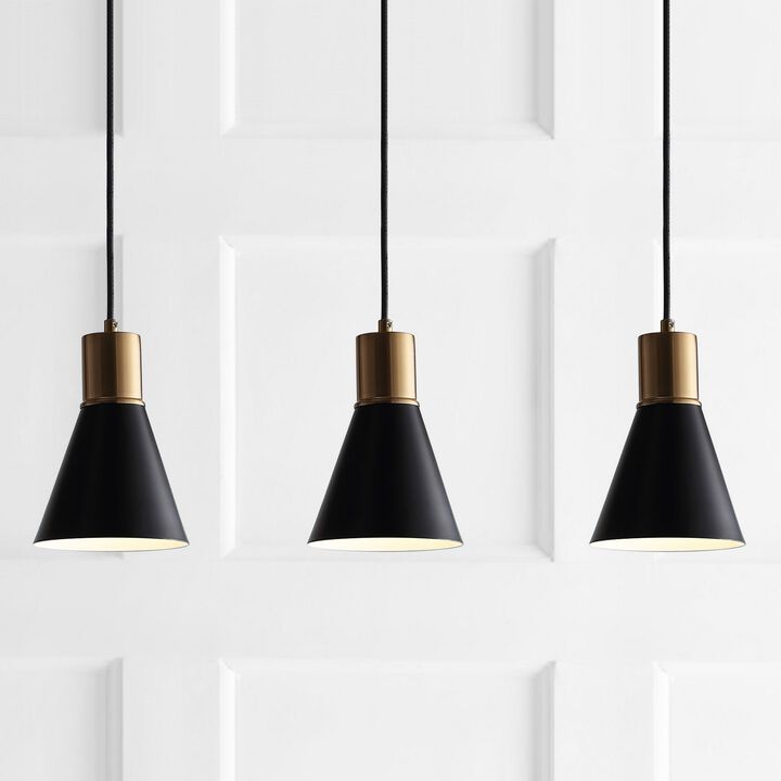 Apollo 3-Light Mid-Century Modern Iron Adjustable Linear LED Pendant