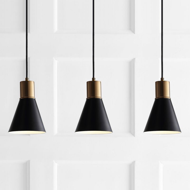 Apollo 3-Light Mid-Century Modern Iron Adjustable Linear LED Pendant