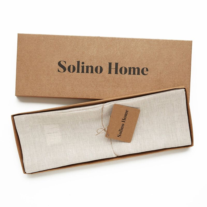 Solino Home 100% Pure Linen 14 x 19 Inch Placemats Set of 6 | Athena