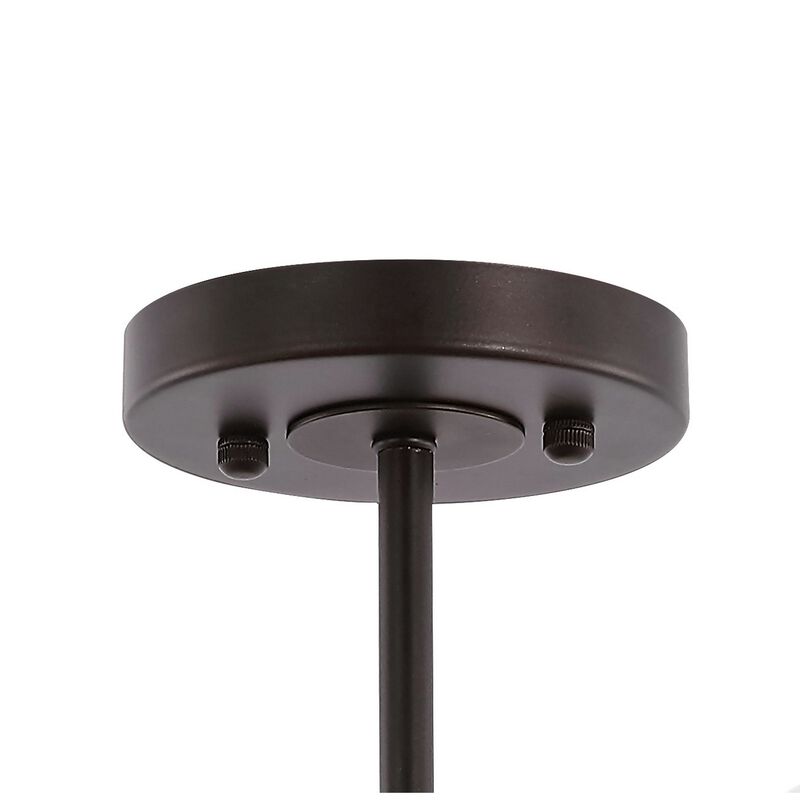 Jaymes 3-Light Farmhouse Industrial Iron Cylinder LED Semi Flush Mount
