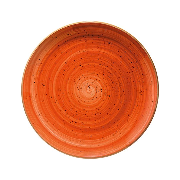 Terracota dia.7.5" Round Terracotta Porcelain Plate (Set of 4)