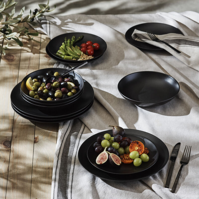 Porto by Stone Lain Semplice Stoneware 24 Piece Dinnerware Set