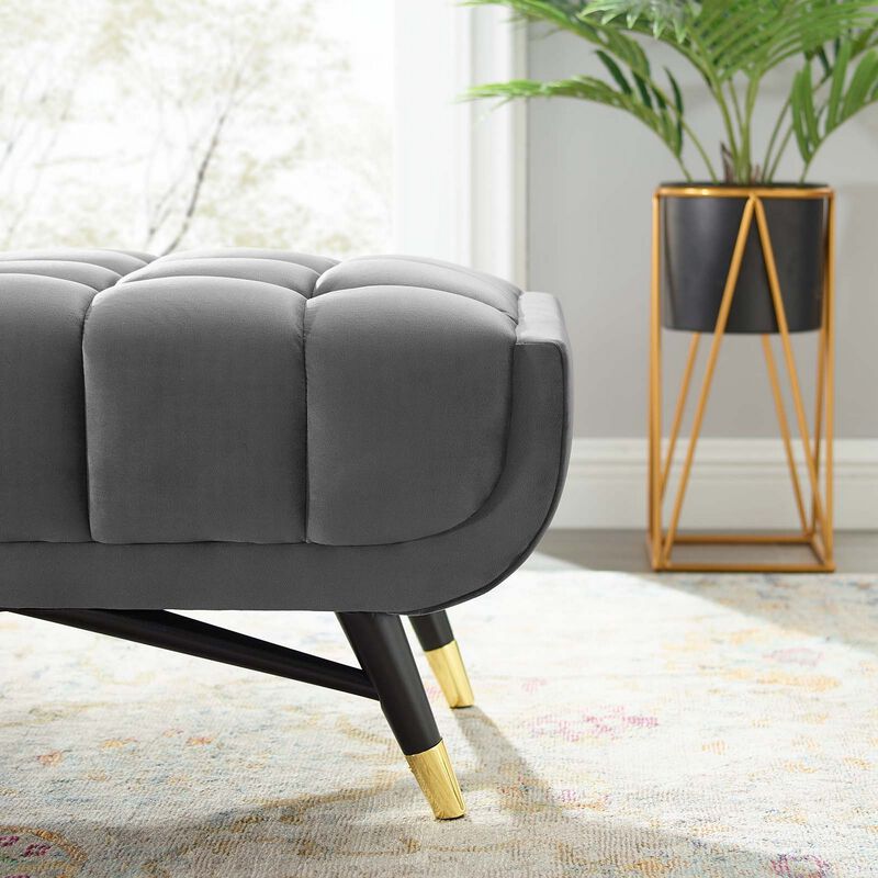 Adept 60" Performance Velvet Bench-Benzara