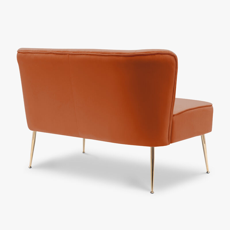 WestinTrends 46" Wide Upholstered Velvet Love Seat Sofa