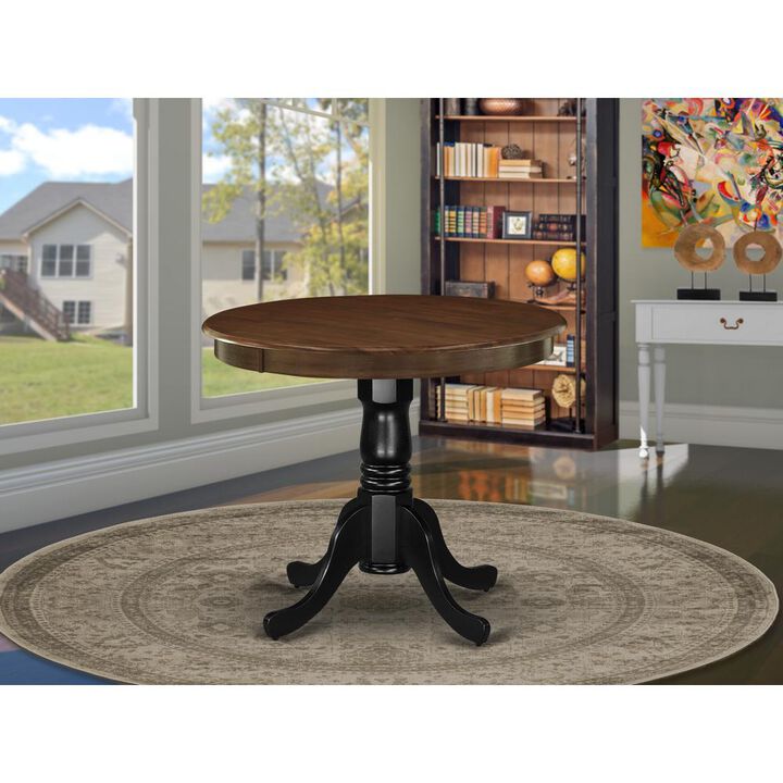East West Furniture Dining Table Oak & Black, AMT-WBK-TP