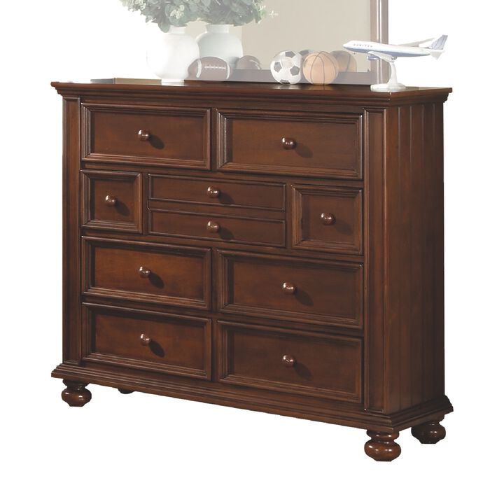 Cape Cod 9-Drawer Dresser in Brown