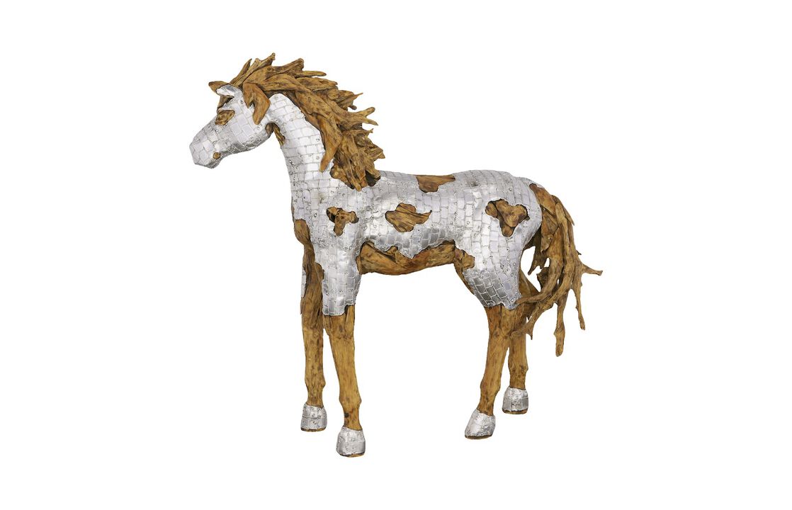 Mustang Walking Horse Armored Sculpture